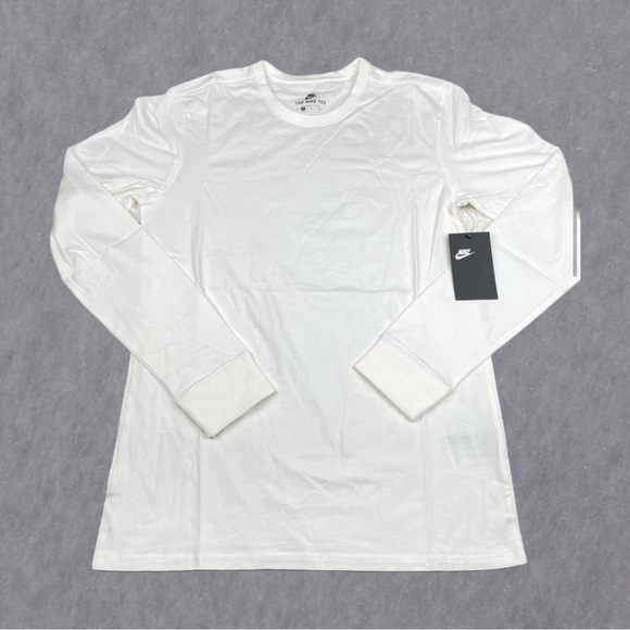 Nike Other - Nike  NWT Long Sleeve Cotton Tee Essential White Medium